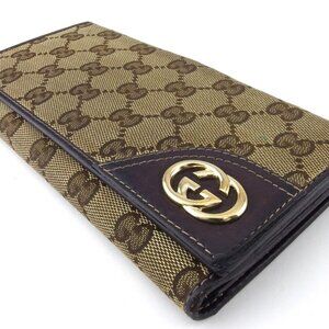 GUCCI Purse Beige brown gold Women 181595 Authentic secondhand